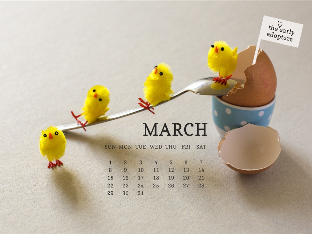 March 2015 Calendar wallpaper (2) #5 - 1024x768