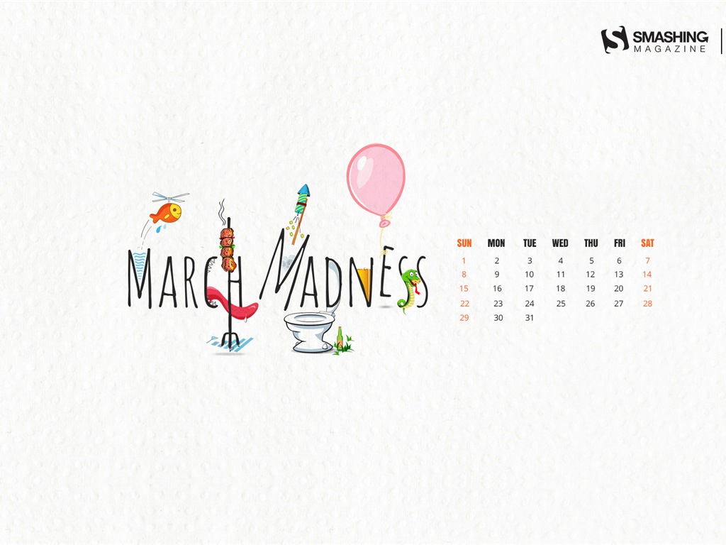 March 2015 Calendar wallpaper (2) #13 - 1024x768