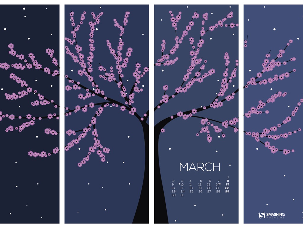 March 2015 Calendar wallpaper (2) #15 - 1024x768