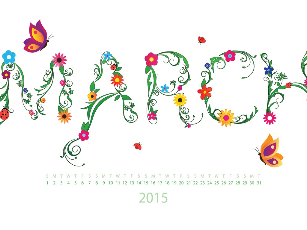 2015年3月 月曆壁紙(二) #16 - 1024x768