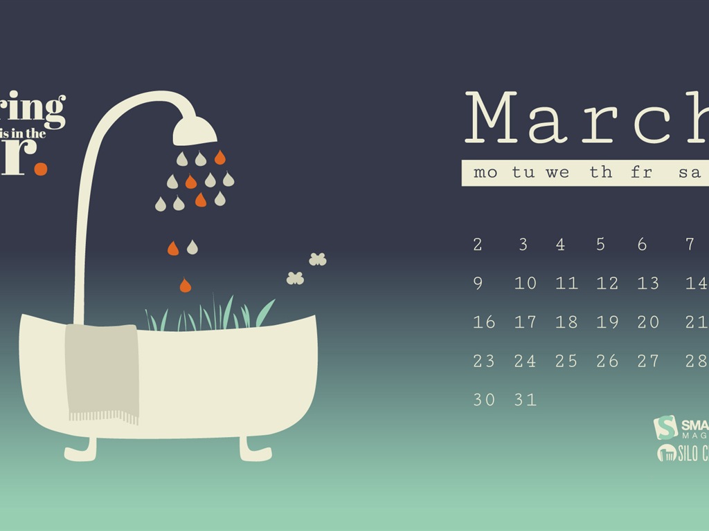 March 2015 Calendar wallpaper (2) #17 - 1024x768