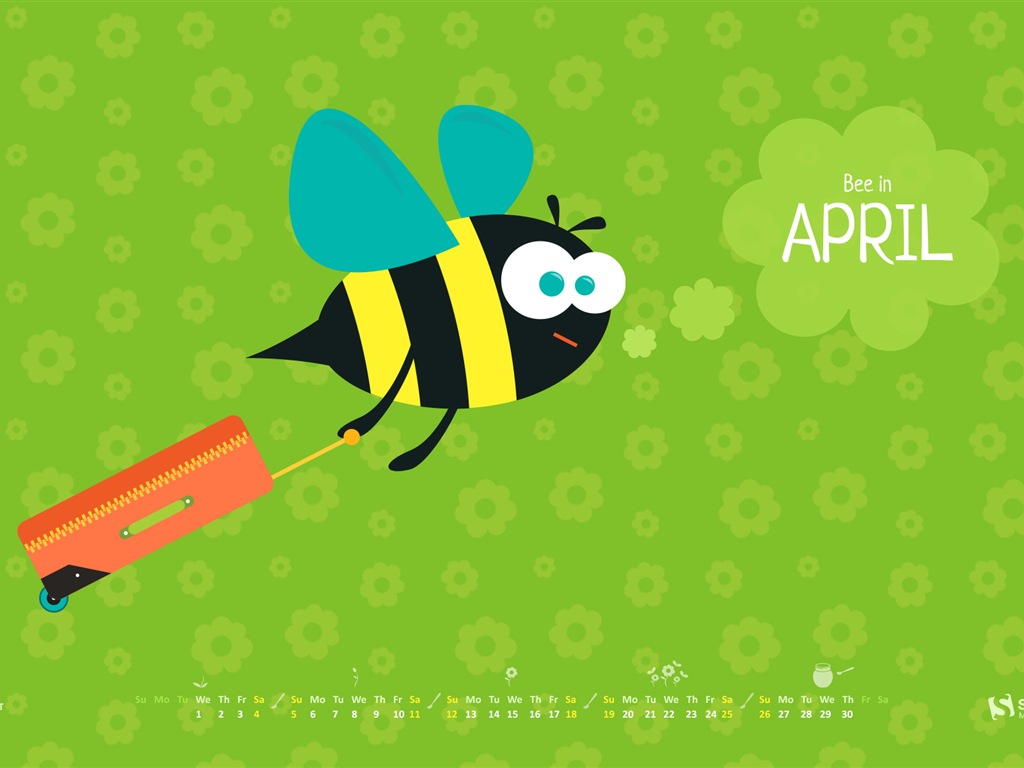 April 2015 Kalender Wallpaper (1) #5 - 1024x768