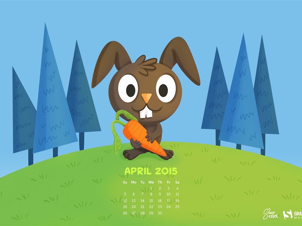 April 2015 Kalender Wallpaper (1) #8 - 1024x768