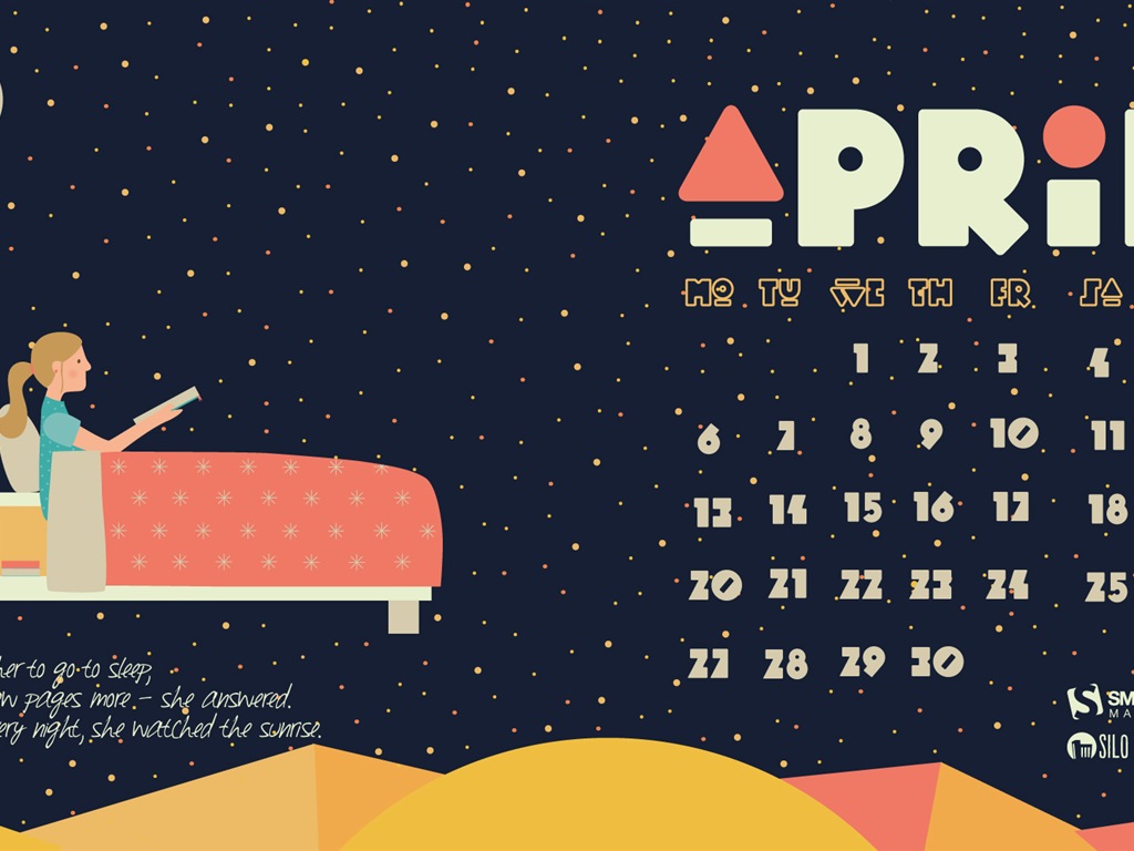 April 2015 Kalender Wallpaper (1) #18 - 1024x768