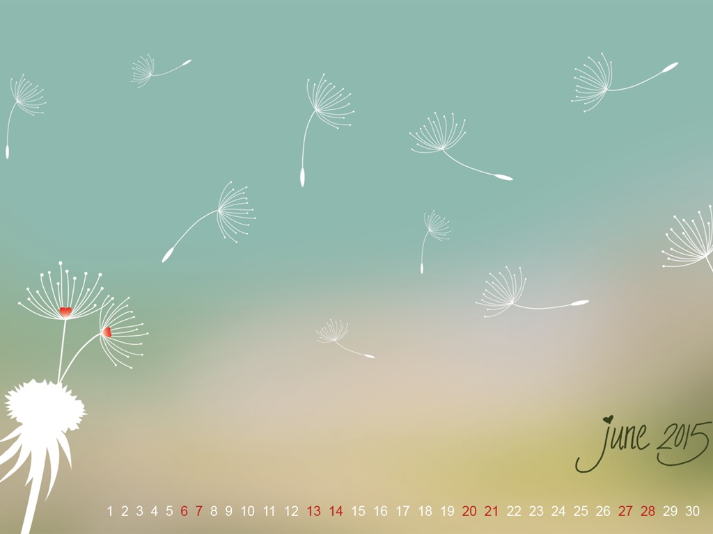 June 2015 calendar wallpaper (2) #11 - 1024x768