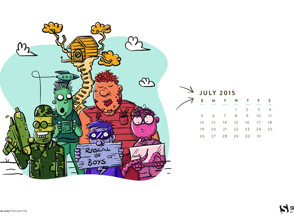 07. 2015 kalendář tapety (2) #9 - 1024x768