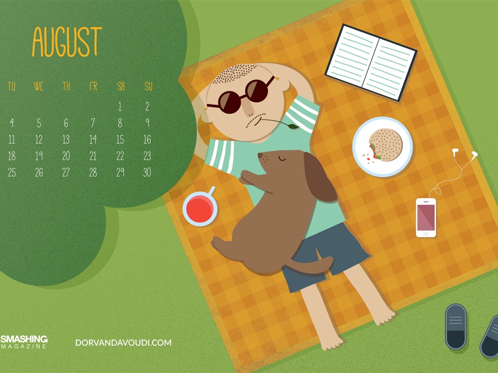 August 2015 Kalender Wallpaper (2) #13 - 1024x768