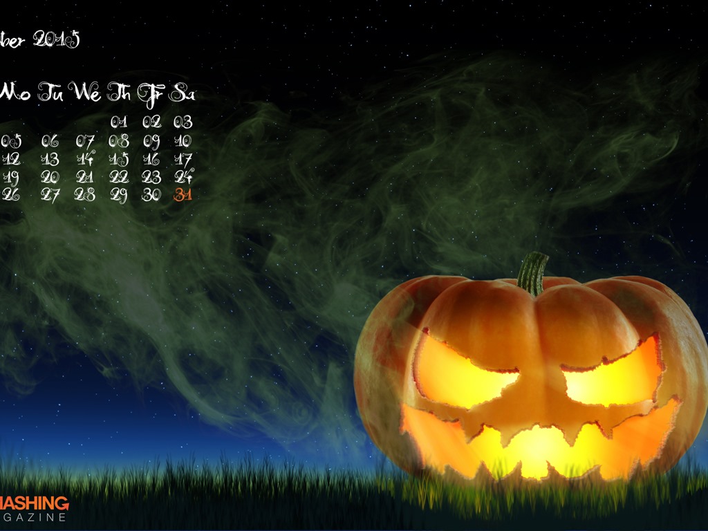2015年10月 月曆壁紙(二) #1 - 1024x768