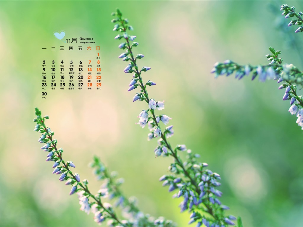 November 2015 Calendar wallpaper (1) #14 - 1024x768