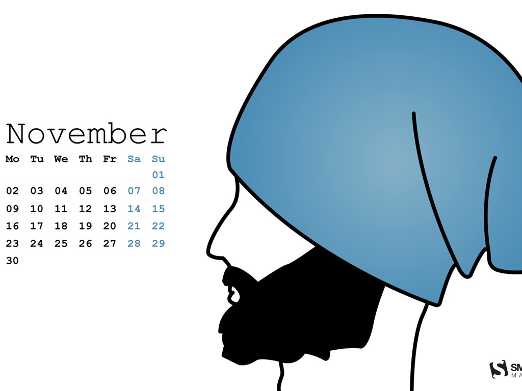 November 2015 Kalender Wallpaper (2) #8 - 1024x768