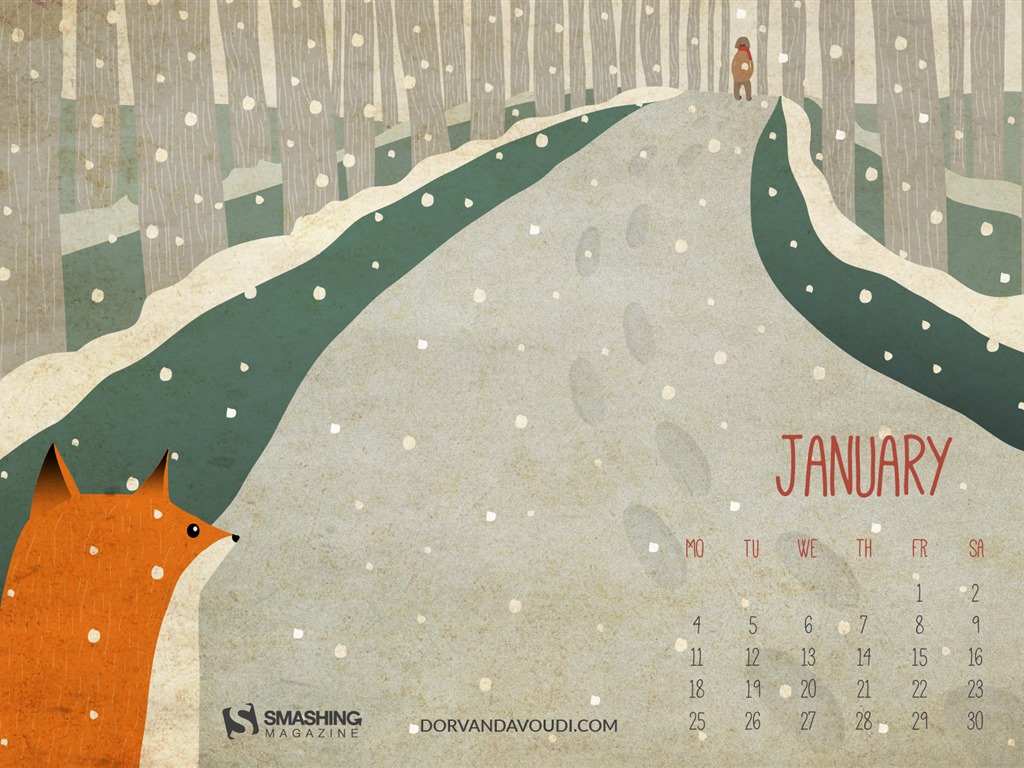 Januar 2016 Kalender Wallpaper (2) #6 - 1024x768