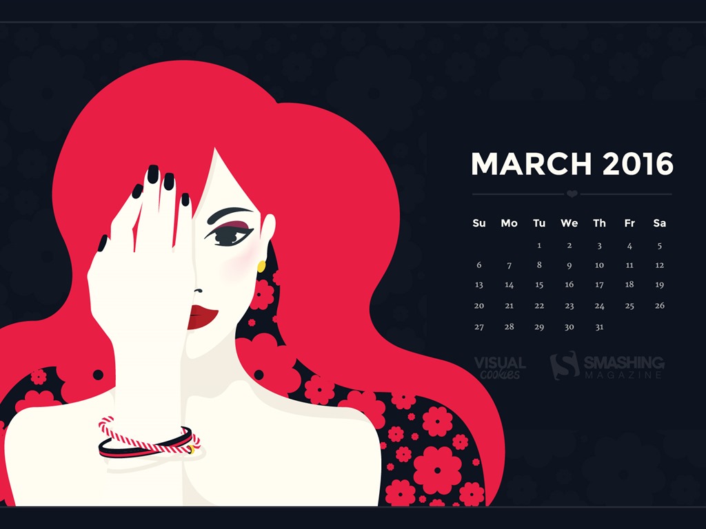 2016年3月 月曆壁紙(一) #19 - 1024x768