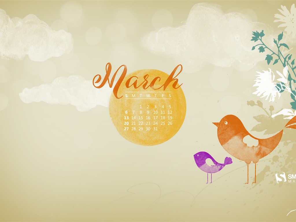 März 2016 Kalender Wallpaper (2) #11 - 1024x768