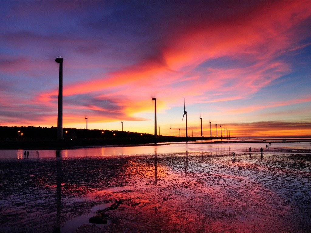 Taiwan Gaomei wetlands sunset HD Wallpapers #5 - 1024x768