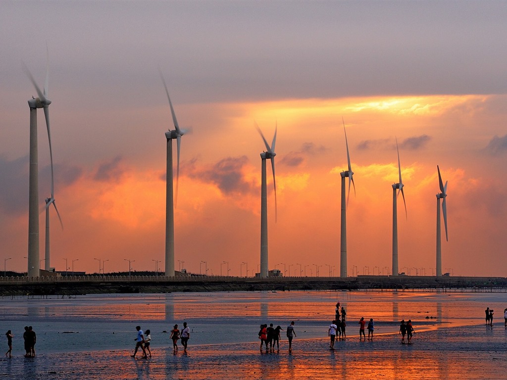 Taiwan Gaomei wetlands sunset HD Wallpapers #10 - 1024x768