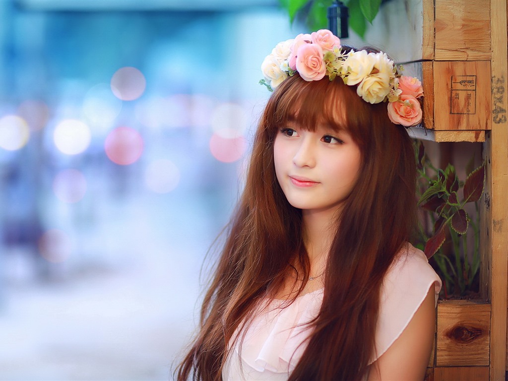 Reine und schöne junge asiatische Mädchen HD-Wallpaper  Kollektion (2) #33 - 1024x768