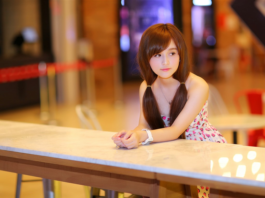 순수하고 사랑스러운 젊은 아시아 여자의 HD 월페이퍼 컬렉션 (2) #38 - 1024x768