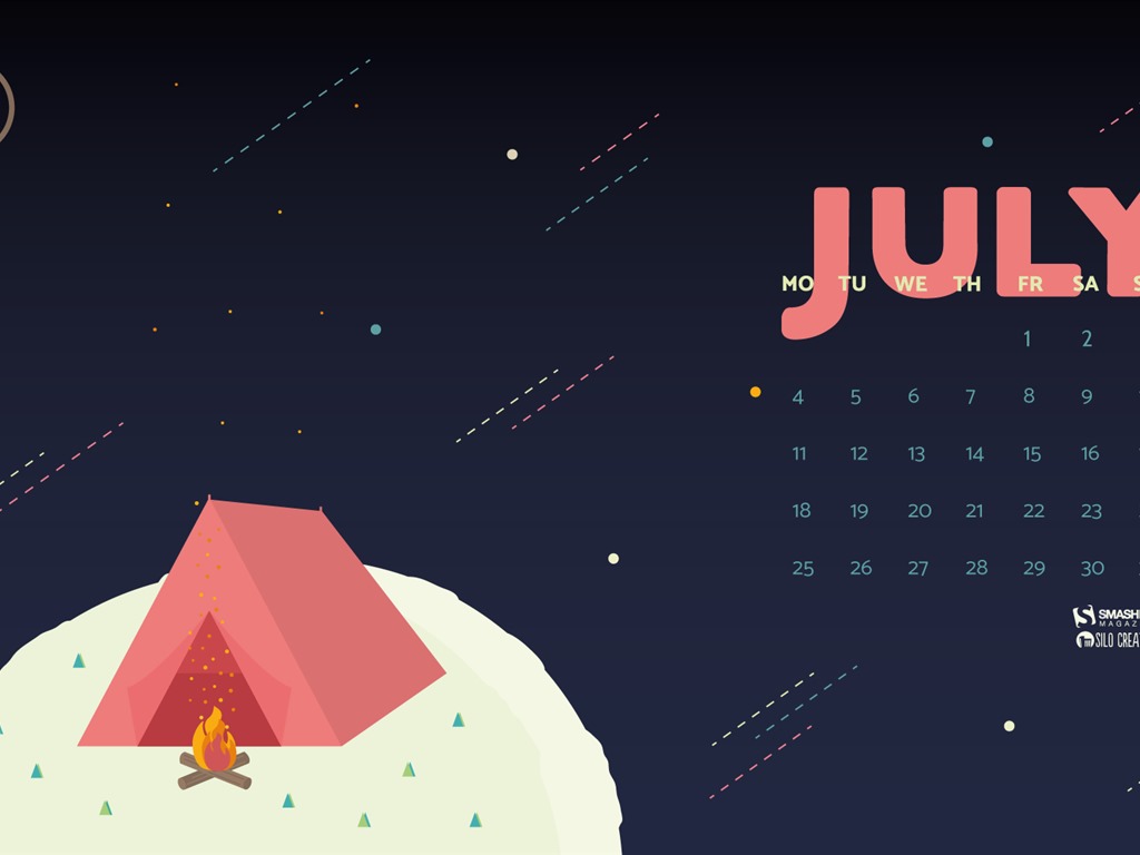 Juli 2016 Kalender Wallpaper (1) #16 - 1024x768