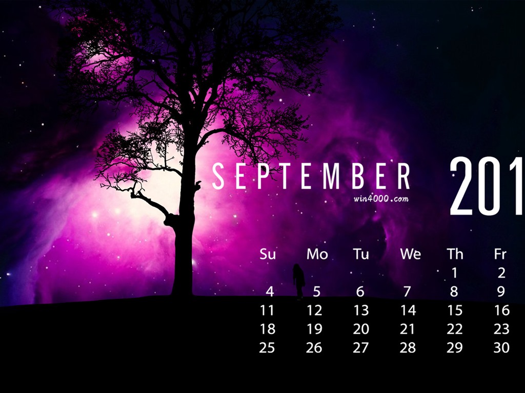 September 2016 Kalender Wallpaper (1) #1 - 1024x768