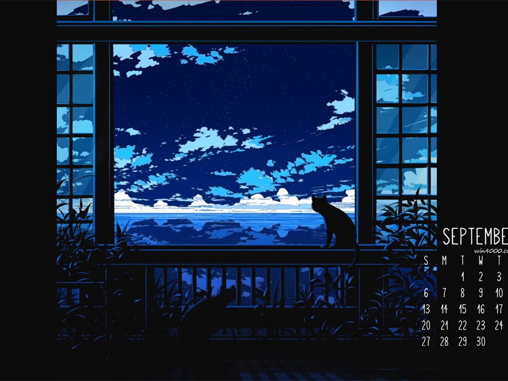 2016年9月 月曆壁紙(一) #4 - 1024x768