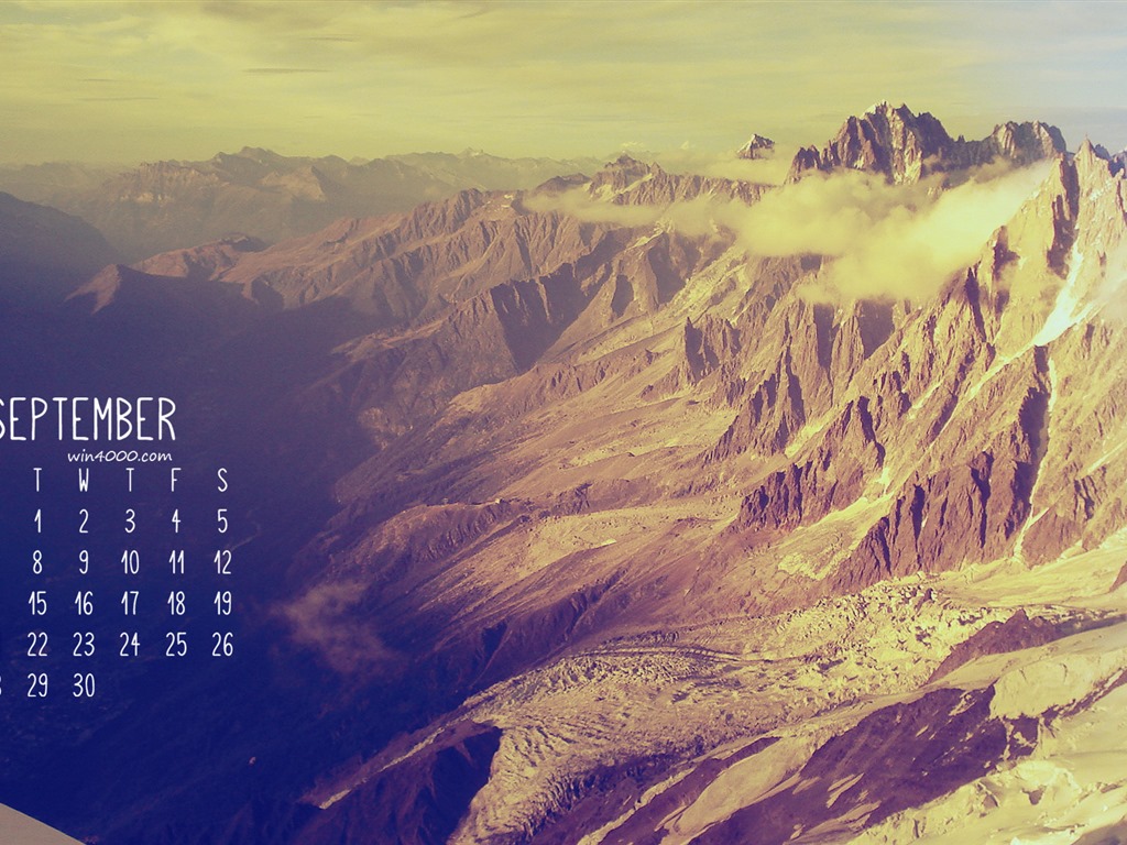 September 2016 Kalender Wallpaper (1) #15 - 1024x768