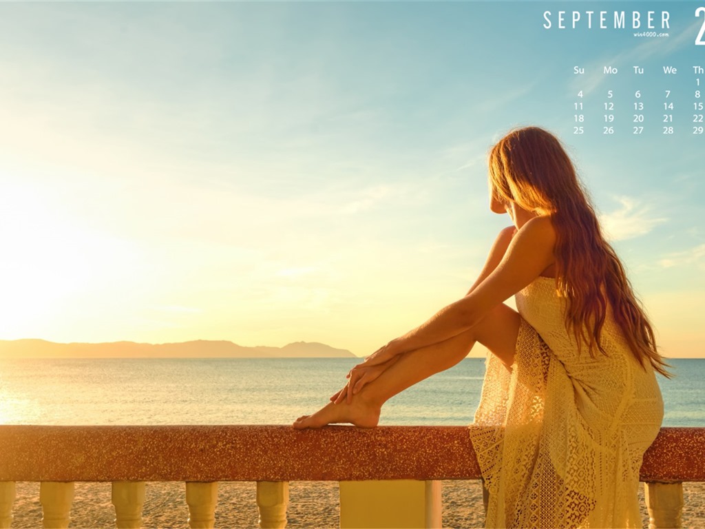 September 2016 Kalender Wallpaper (2) #4 - 1024x768