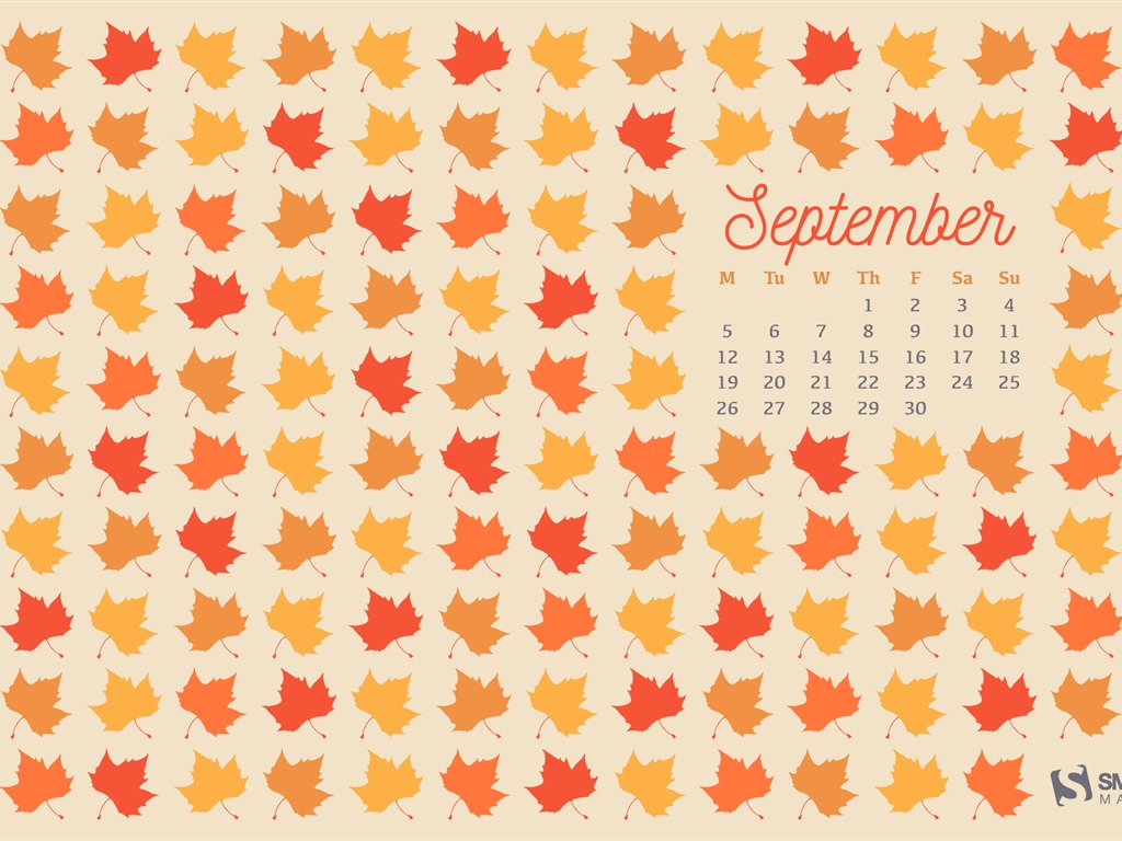 2016年9月 月曆壁紙(二) #9 - 1024x768