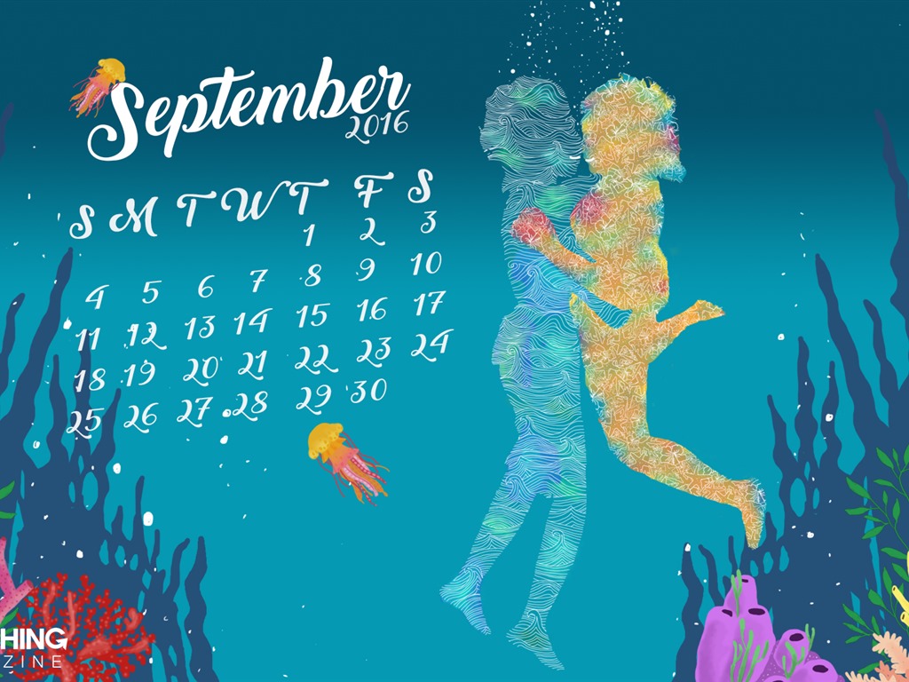 2016年9月 月曆壁紙(二) #19 - 1024x768