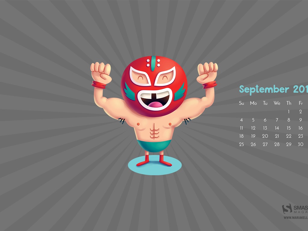 September 2016 Kalender Wallpaper (2) #20 - 1024x768