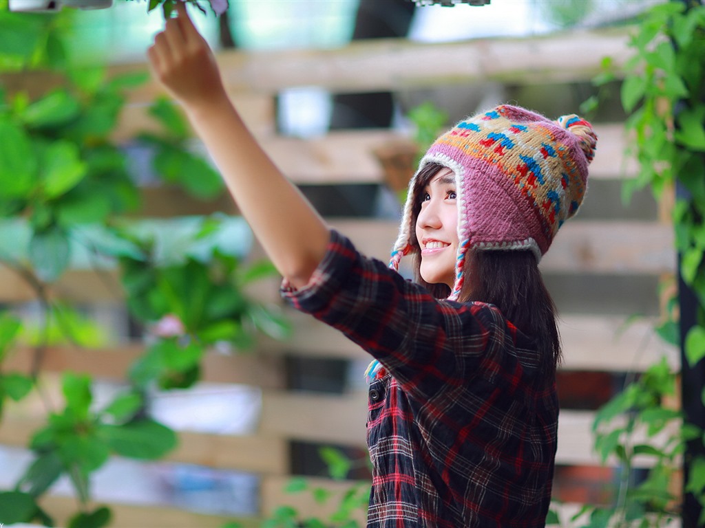 清純可愛年輕的亞洲女孩 高清壁紙合集(四) #32 - 1024x768