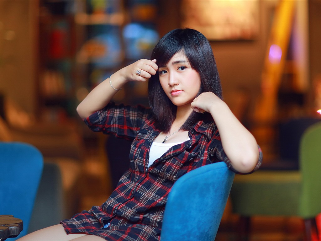 清純可愛年輕的亞洲女孩 高清壁紙合集(四) #33 - 1024x768