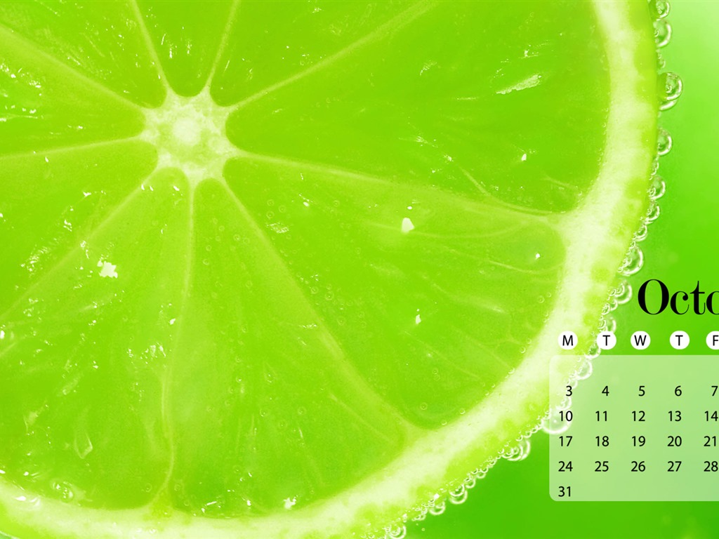 Října 2016 kalendář tapeta (1) #14 - 1024x768