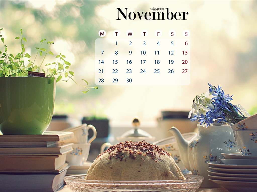 2016年11月 月曆壁紙(一) #18 - 1024x768