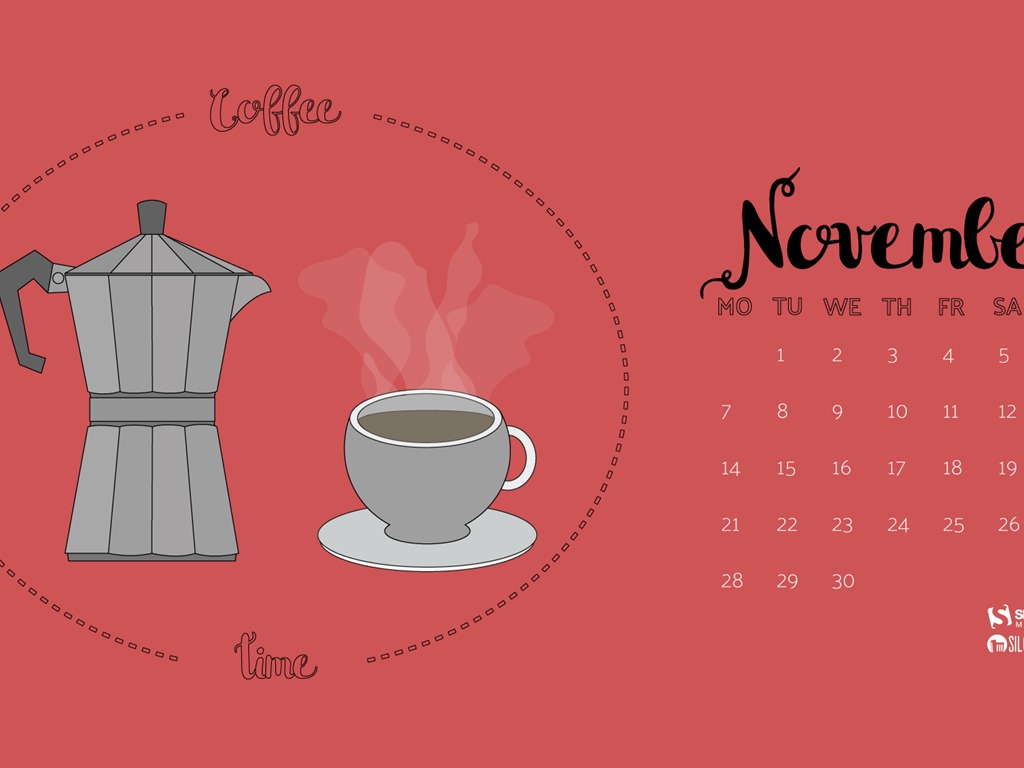 November 2016 calendar wallpaper (2) #10 - 1024x768