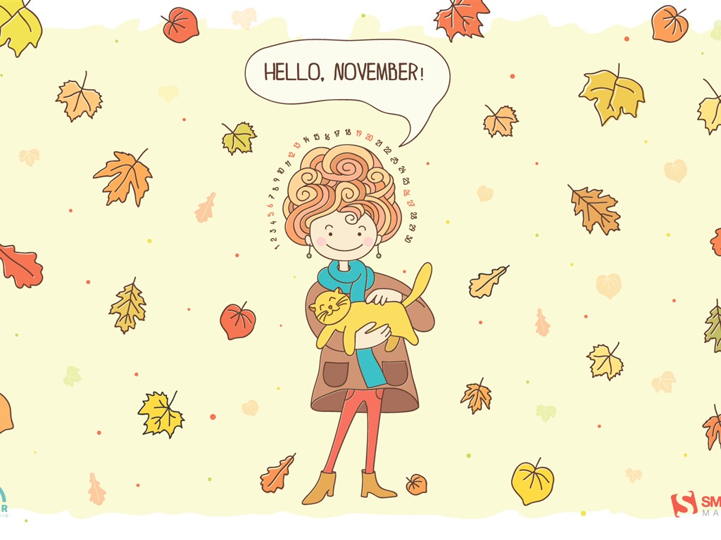 2016年11月 月曆壁紙(二) #16 - 1024x768