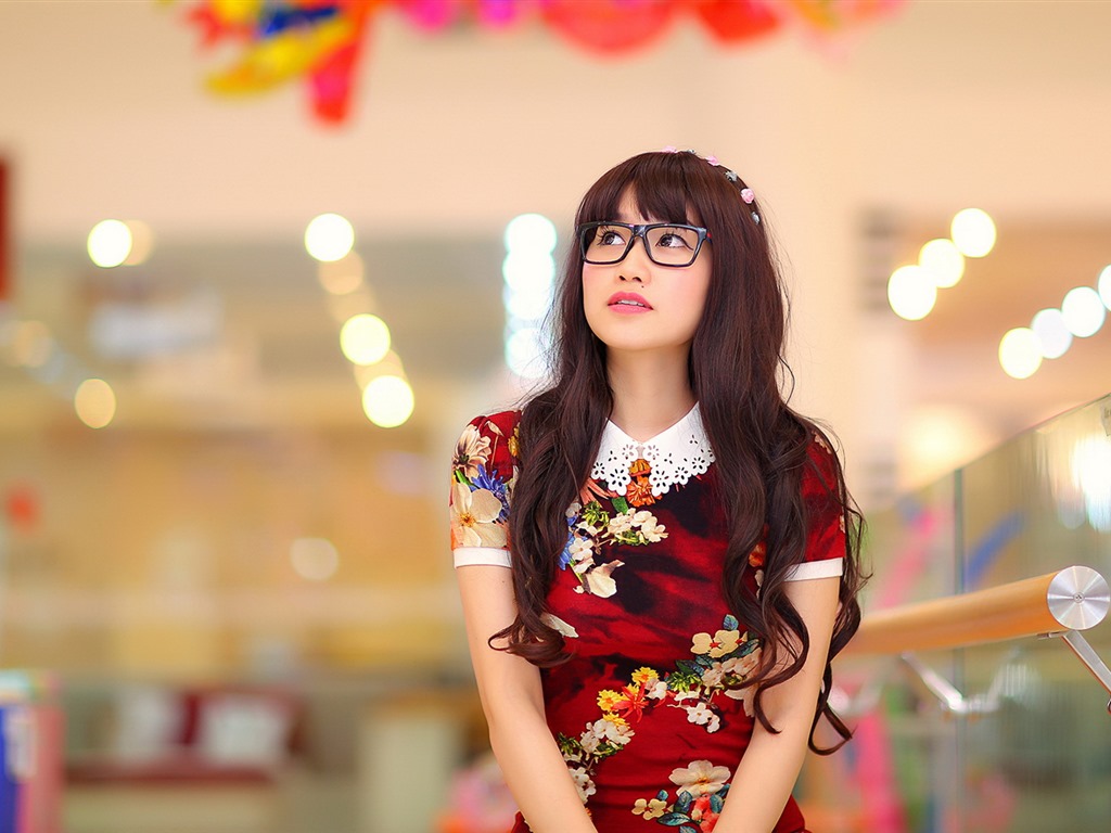 순수하고 사랑스러운 젊은 아시아 여자의 HD 월페이퍼 컬렉션 (5) #5 - 1024x768