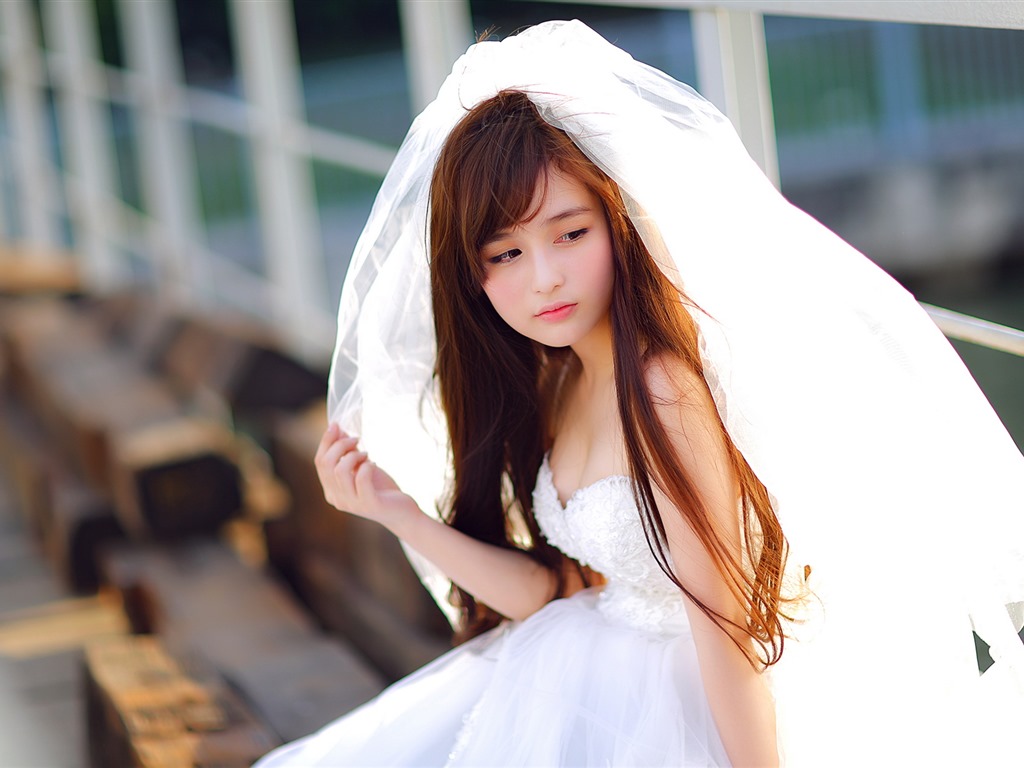 순수하고 사랑스러운 젊은 아시아 여자의 HD 월페이퍼 컬렉션 (5) #15 - 1024x768