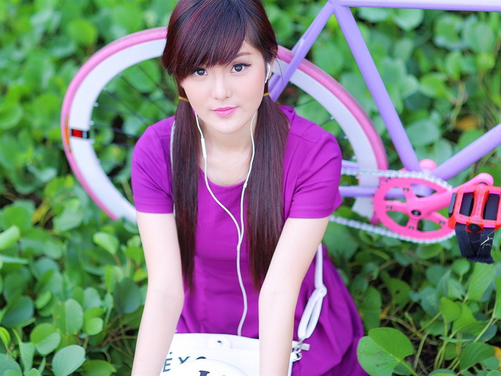 순수하고 사랑스러운 젊은 아시아 여자의 HD 월페이퍼 컬렉션 (5) #34 - 1024x768