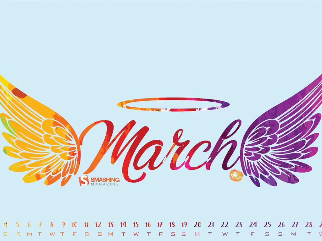 March 2017 calendar wallpaper (1) #18 - 1024x768