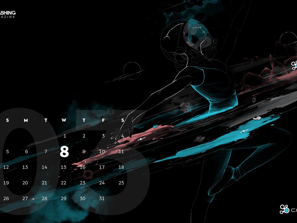 Fondo de pantalla del calendario de marzo de 2017 (1) #19 - 1024x768