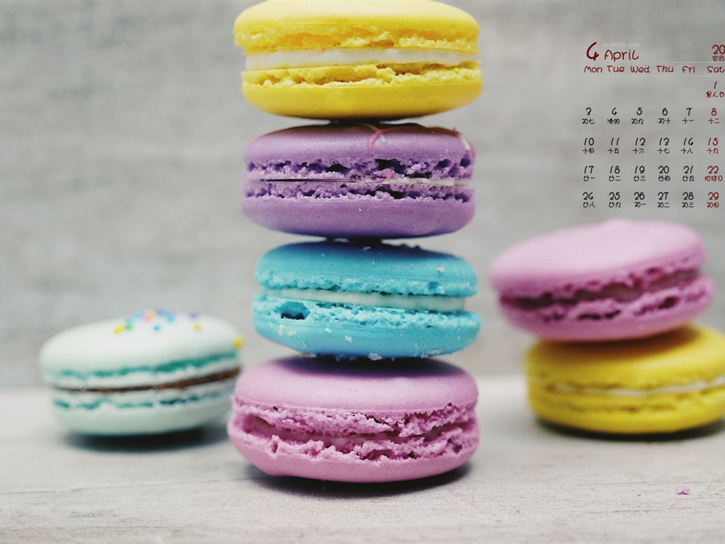 April 2017 calendar wallpaper (1) #2 - 1024x768