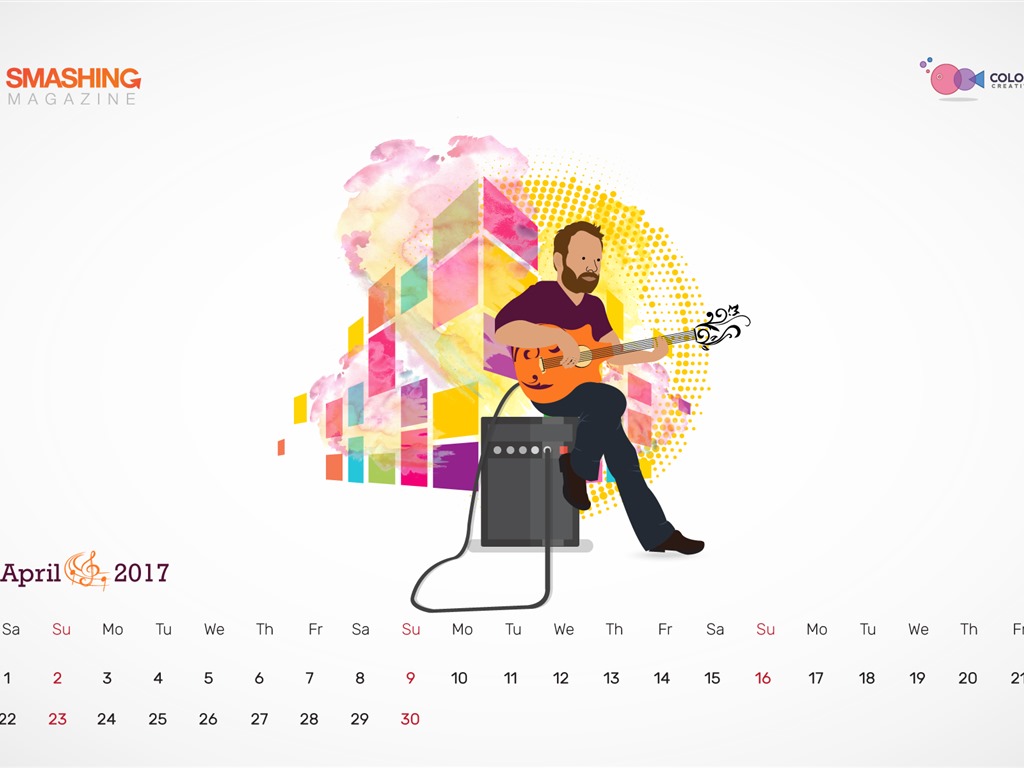 Fonds d'écran calendrier avril 2017 (1) #11 - 1024x768