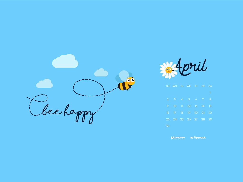 Fondo de pantalla calendario abril 2017 (1) #13 - 1024x768