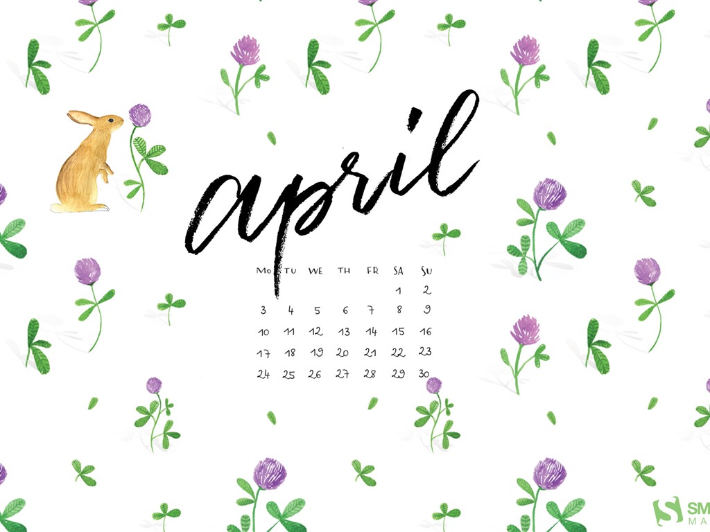April 2017 Kalender Tapete (1) #14 - 1024x768