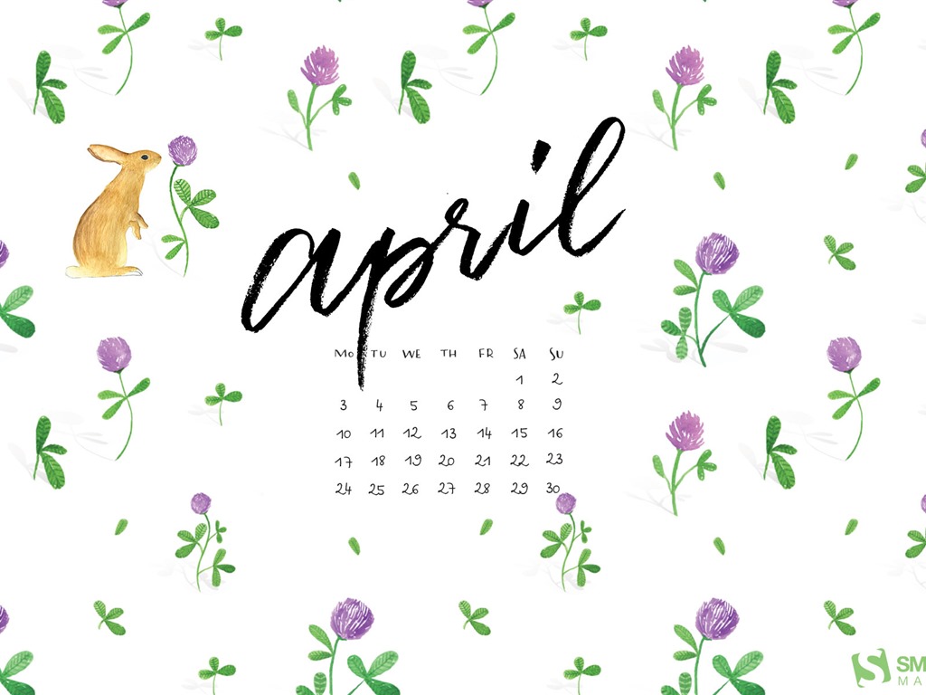 April 2017 calendar wallpaper (1) #14 - 1024x768