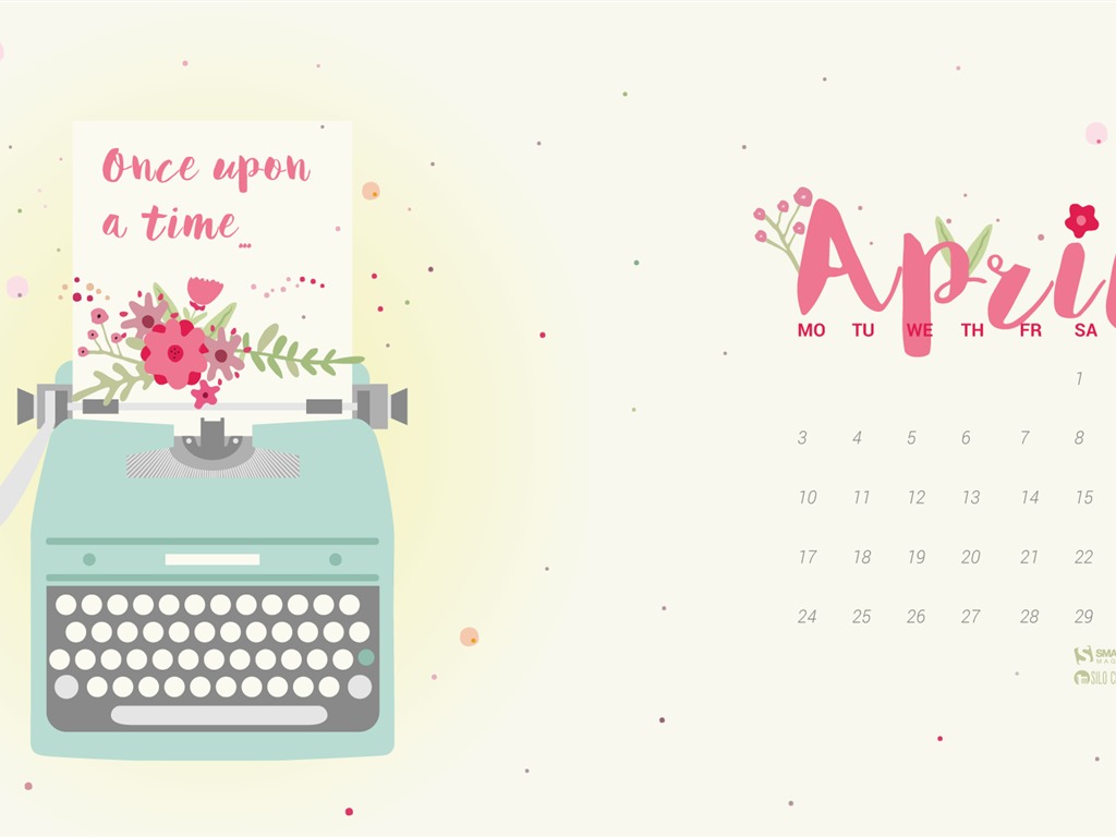 April 2017 calendar wallpaper (1) #16 - 1024x768