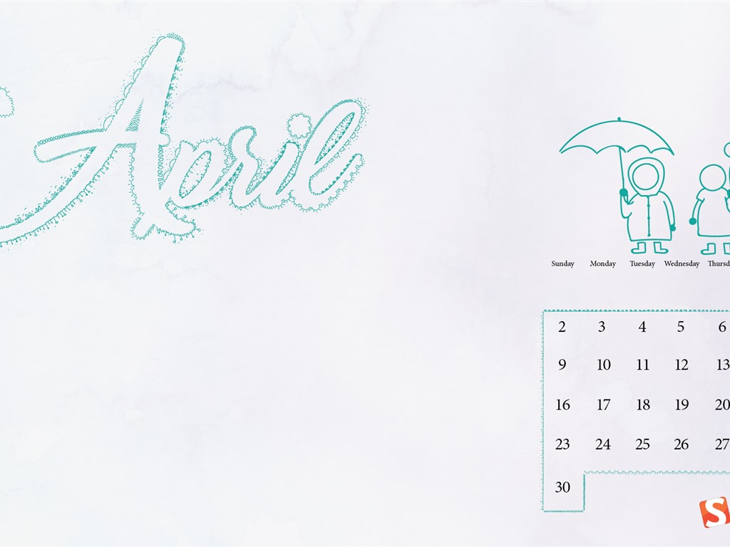 Fondo de pantalla calendario abril 2017 (2) #12 - 1024x768