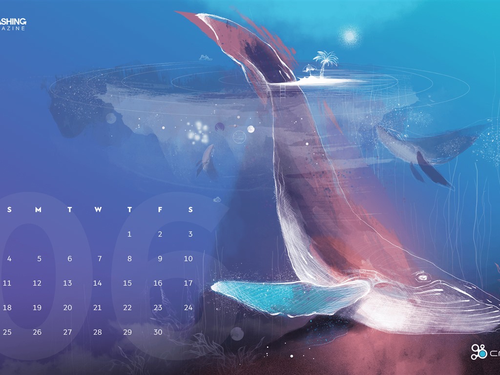 June 2017 calendar wallpaper #1 - 1024x768