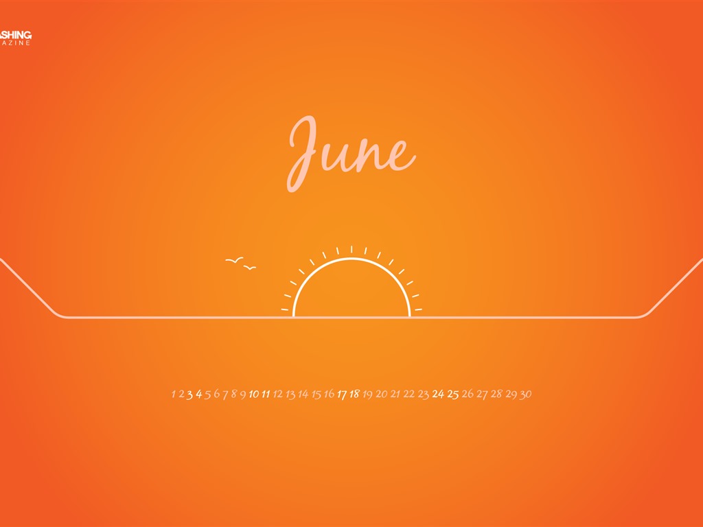 June 2017 calendar wallpaper #15 - 1024x768