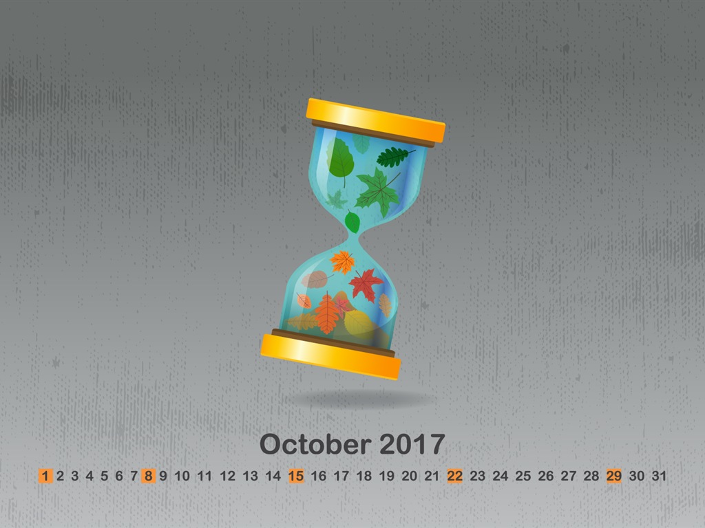 2017年10月のカレンダーの壁紙 #9 - 1024x768